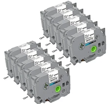 10PK For Brother P-Touch TZe-231 TZ-231 12mm White Standard Laminated Label Tape