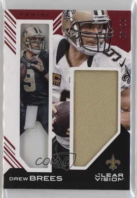 2015 Panini Clear Vision Framed Fabrics Prime 5/10 Drew Brees #DB HOF e0h
