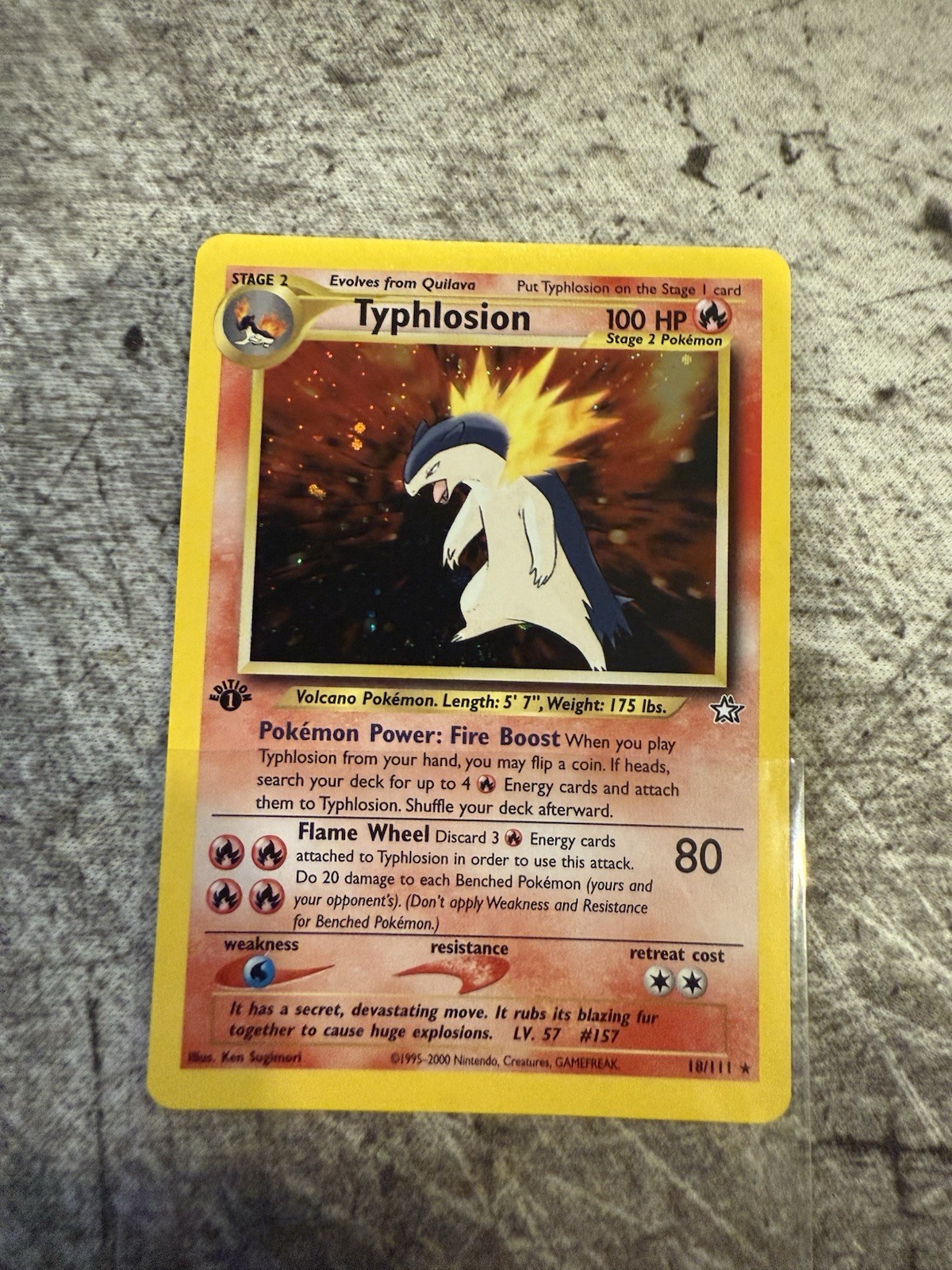 Typhlosion 18/111 Neo Genesis Holo 1st Mint