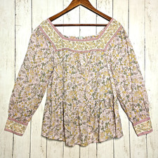 NWT American Eagle Floral Peasant Top Shirt Small Cottagecore Prairie Whimsical