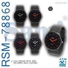 SAMI Mens Sport Quartz Watch Rubber Strap Ana...