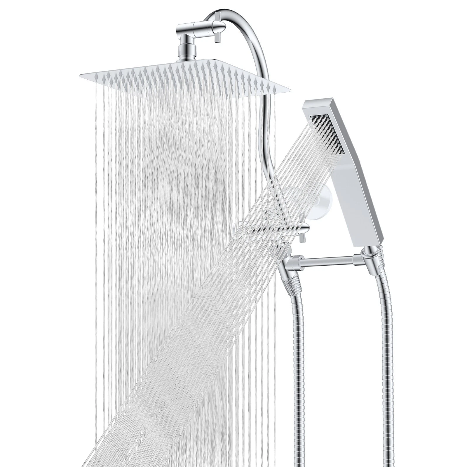 8 Inch Rain Shower Head with Handheld Spray Combo High Pressure Adjustable Arm
Opens in a new window
