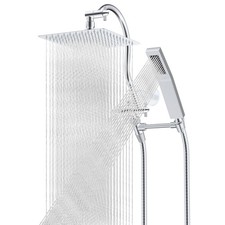 8 Inch Rain Shower Head with Handheld Spray Combo High Pressure Adjustable Arm