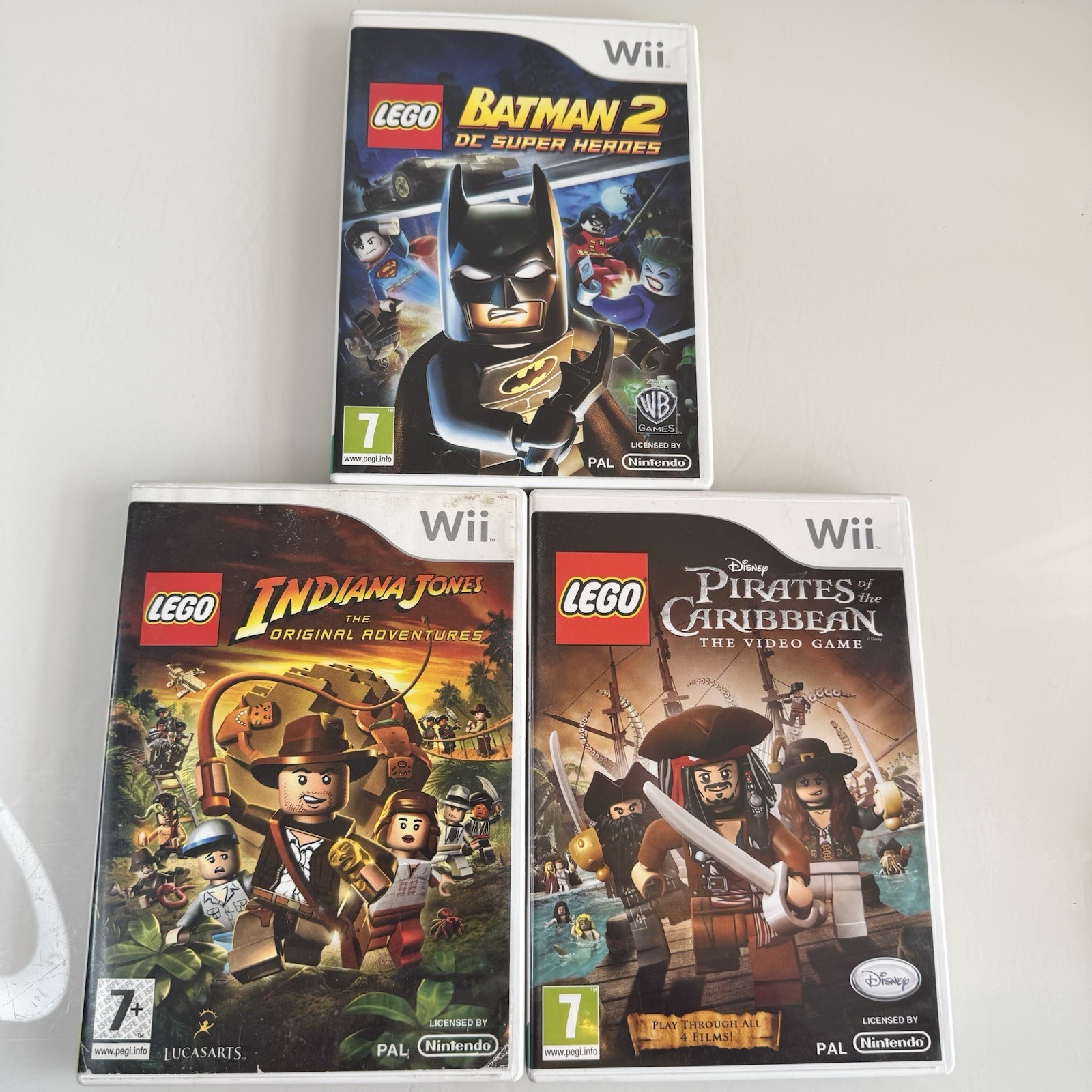 LEGO Batman 2, LEGO Pirates Of The Caribbean LEGO Indiana Jones  (Wii) Adventure