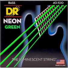 DR Strings NEON HiDef Green Bass SuperStrings Light 4 String