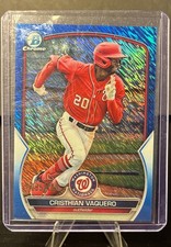 2023 Bowman - Chrome Prospects Cristhian Vaquero Blue Shimmer Refractor /150