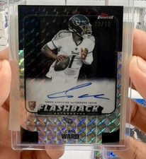 2025 Cam Ward Topps Finest Rookie Black Geo Flashback On Card Auto Titans RC /10