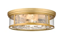 Z-Lite 493F4 Clarion 4 Light 21"W Flush Mount Drum Ceiling - Brass