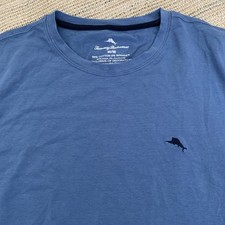 Tommy Bahama Tee Mens Medium Blue Island Sleepwear Crew Neck T-Shirt TB61925T