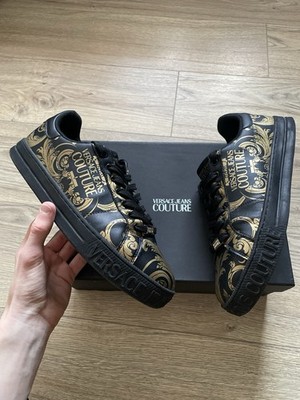 versace jeans couture baroque print low shoes size 44