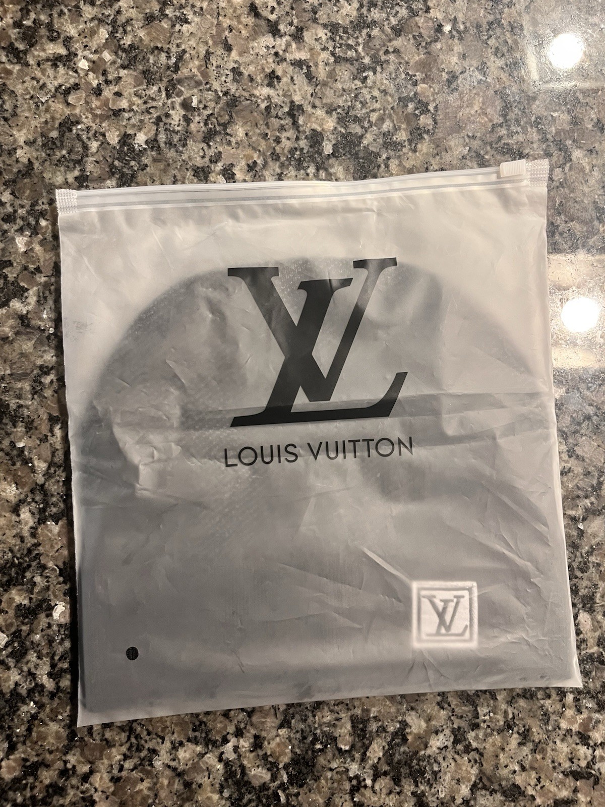 Louis Vuitton Damier Grey Black Wool Beanie with Monogram Logo