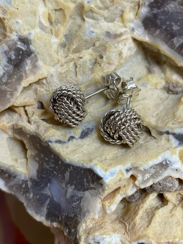 Tiffany & Co. Somerset Sterling Silver Twisted Knot Stud Earrings