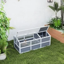 PawHut Tortoise Habitat Outdoor Bottomless Design for Tortoises, Rabbits