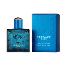 Versace Eros By Versace 0.17oz./5ml Edt Mini Splash For Men New In Box