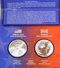 2003 LEGACIES OF FREEDOM American Silver Eagle Silver Britannia 2 oz Set #JS12