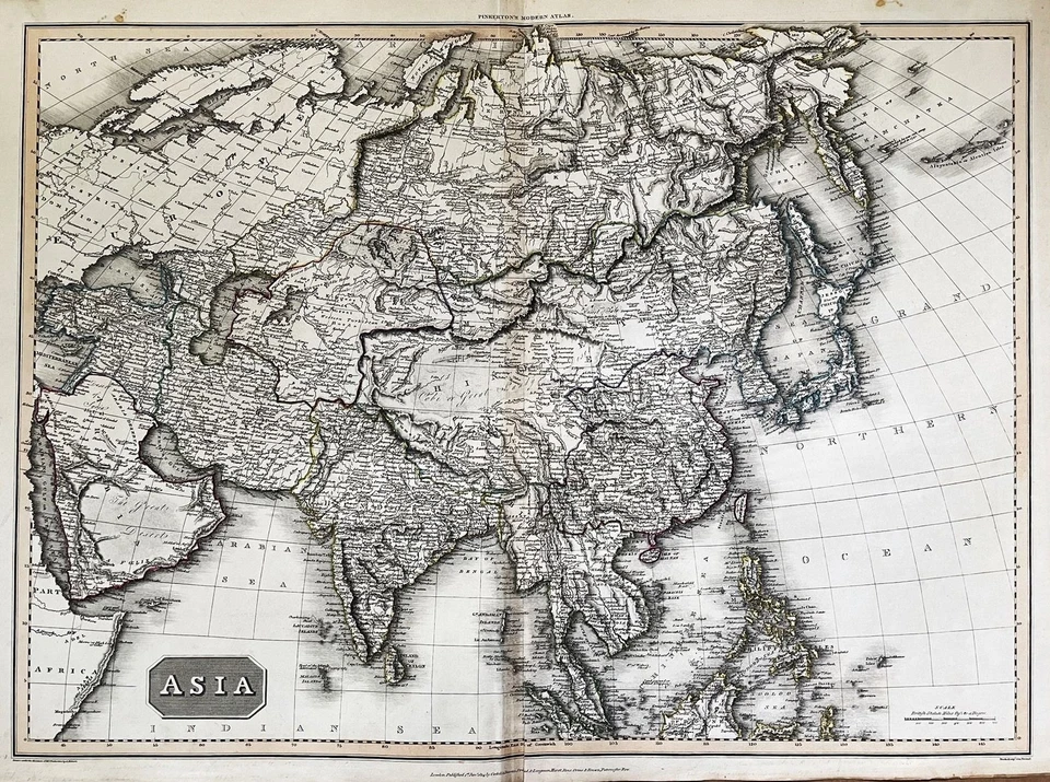 Asia China Japan Philippines continent India Russia Pinkerton map Karte 1815 - Bild 1 von 1
