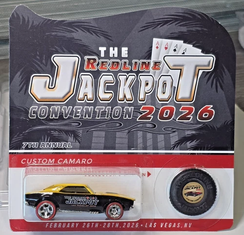 HOT WHEELS  2026 7th ANNUAL REDLINE JACKPOT CONVENTION  CUSTOM CAMARO # 25 Of 50