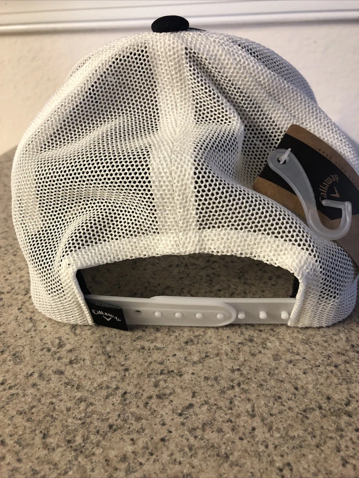 Sombrero para hombre Callaway HW CG jugando. Blanco y negro con espalda ajustable nuevo con etiquetas Foto 3 de 4