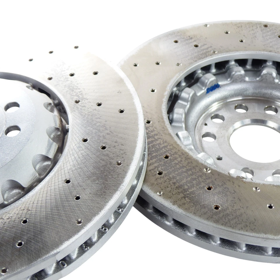 2x discos de freno delanteros perforados 357 mm originales VW Golf 8 GTI R Tiguan Audi S3 8Y - Imagen 3 de 4