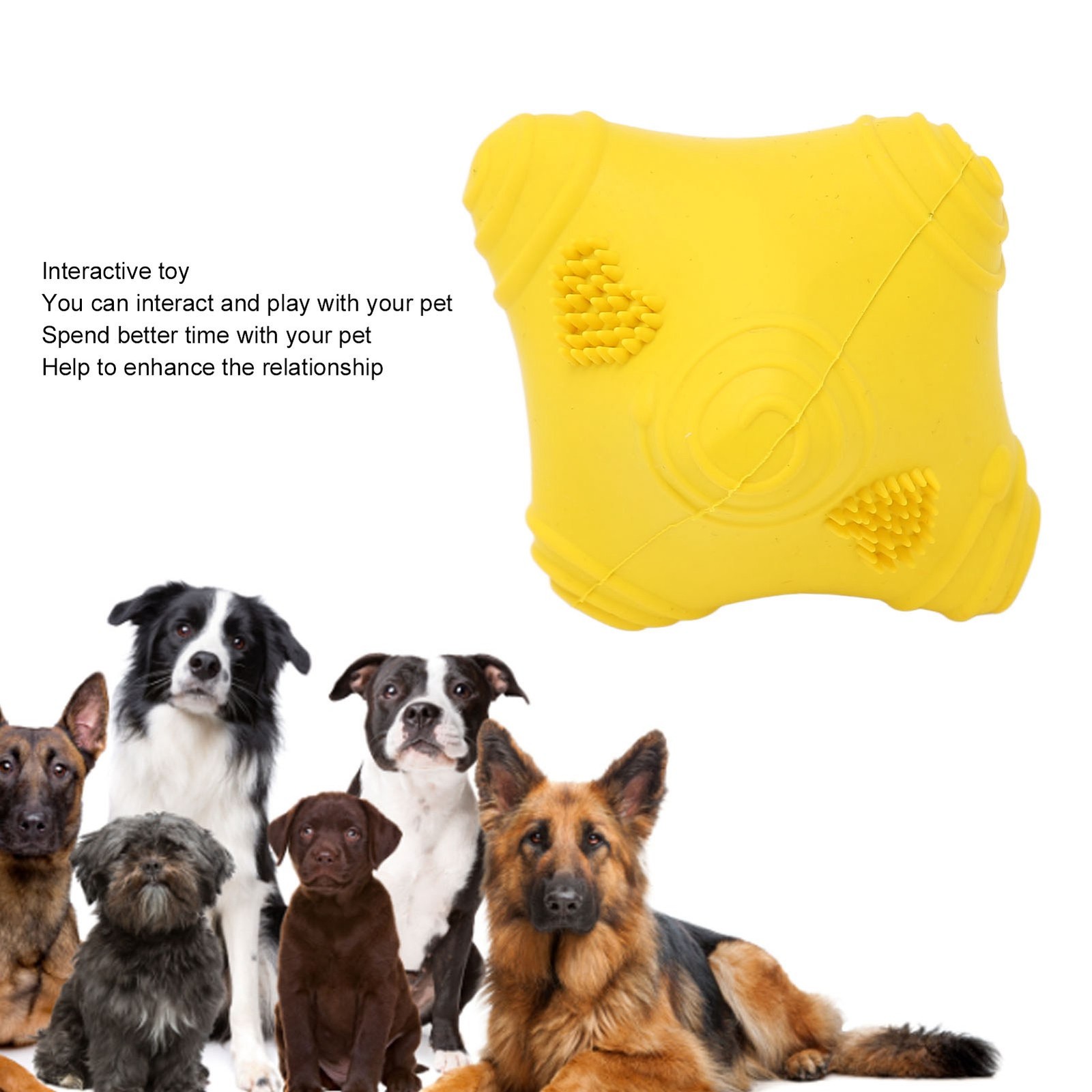 Rubber Pet Chew Toy Interactive Fun High Resilience Bite Resistance Teeth Grindi