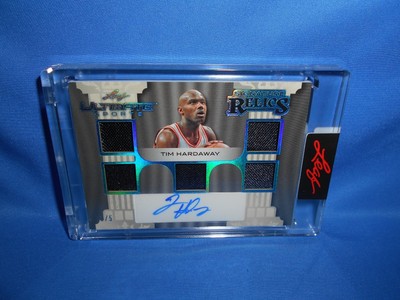 2024 LEAF ULTIMATE AUTO RELIC JERSEY TIM HARDAWAY  AUTOGRAPH 1/5 HEAT