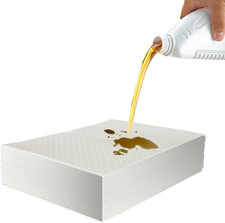 Absorbent Mat Pad, Economical Oil Absorbent Pads,Absorbs Liquids,20" X 15",White