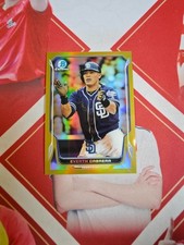2014 Bowman Chrome Baseball Base Gold Refractor Everth Cabrera /50