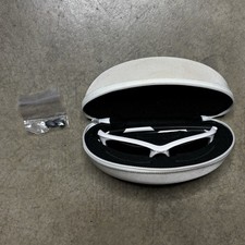 Oakley Half Jacket 1.0 Pearl White Frame Black Iridium Lens Sliver Icons RARE