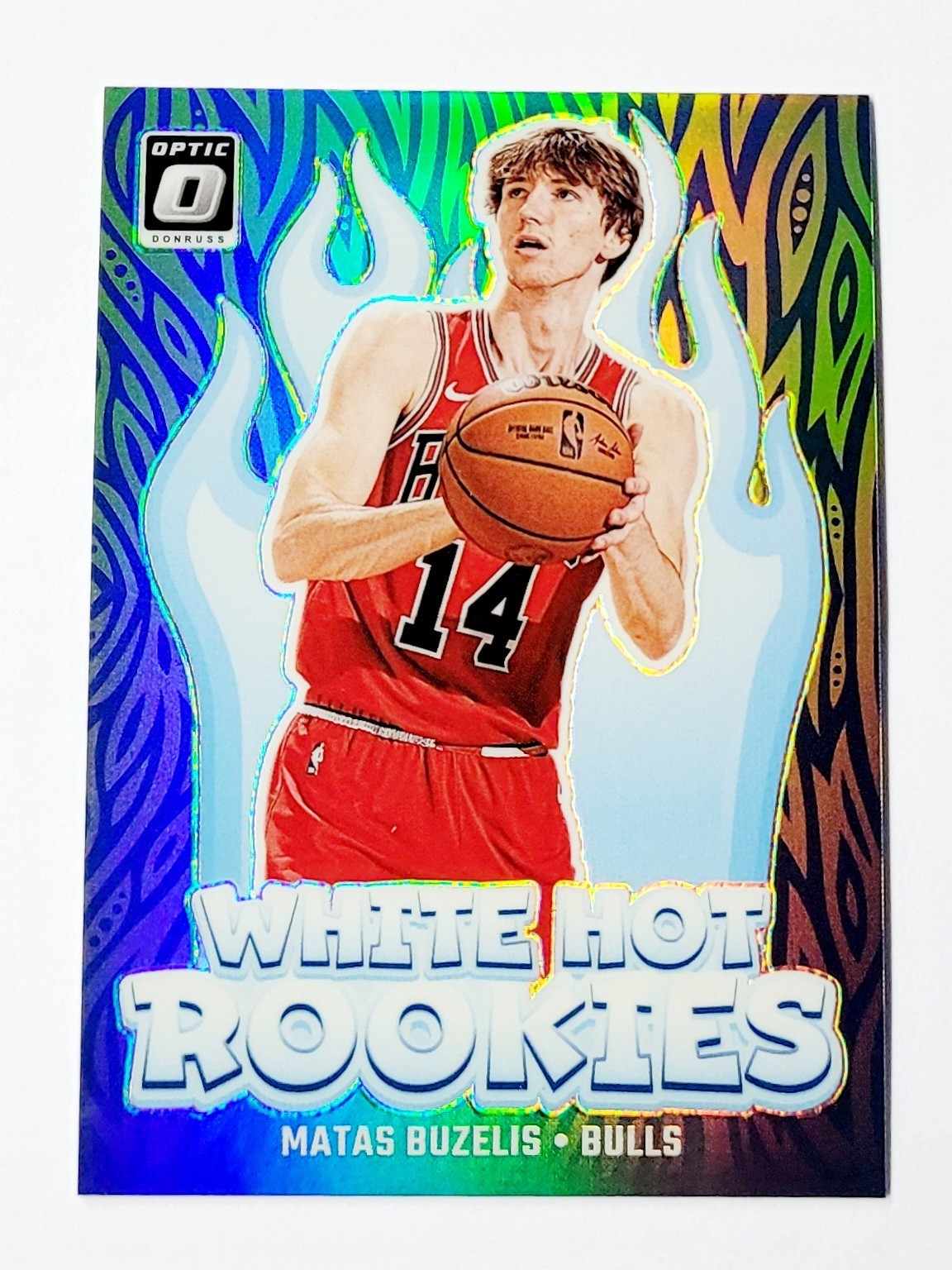 2024-25 Panini Donruss Optic Matas Buzelis RC White Hot Rookies Lime Green /199