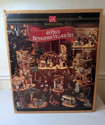 Members Mark 48 Piece Bethlehem Village Christmas Set