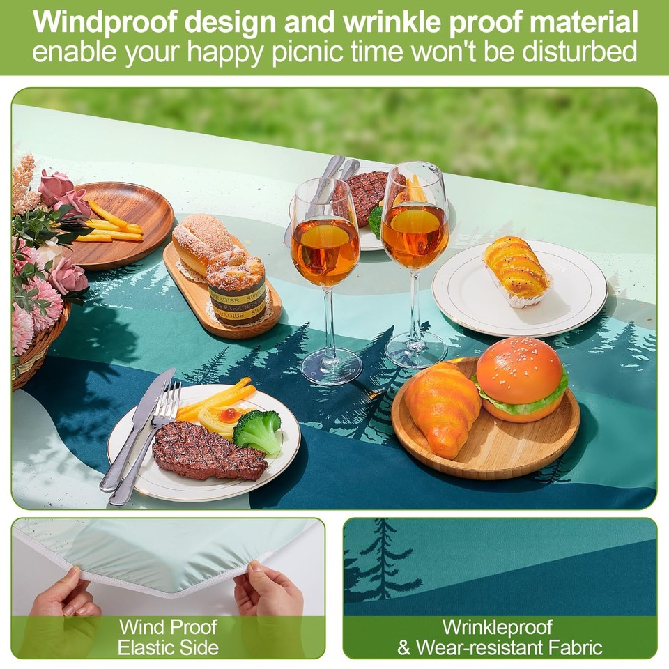Picnic Table Cover with Bench Covers Camping Essentials Waterproof ...