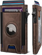 Airtag Wallet for Men, Slim Pop up Credit Card Holder RFID Blocking Mens Minimal