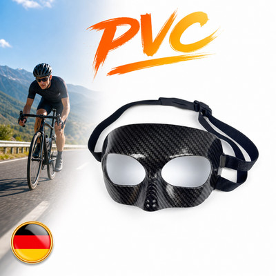 Basketballmaske Gesichtsschutz schwarz halbtransparent gepolstert Sportmaske