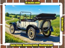 Metal Sign - 1914 Buick Model B25 Touring Oil Painting - 10x14 Metal Sign - 1914 Buick Model B25 Touring Oil Painting - 10x14
