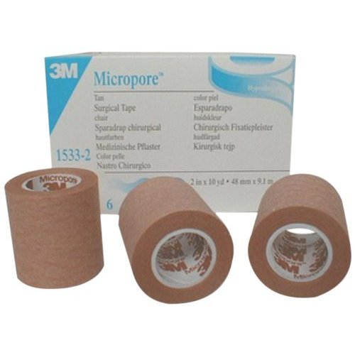 Box 6 Rolls Genuine 3m Micropore Brown Tan 15332 Paper Surgical Tape 2