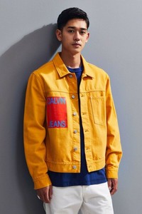 calvin klein yellow denim jacket