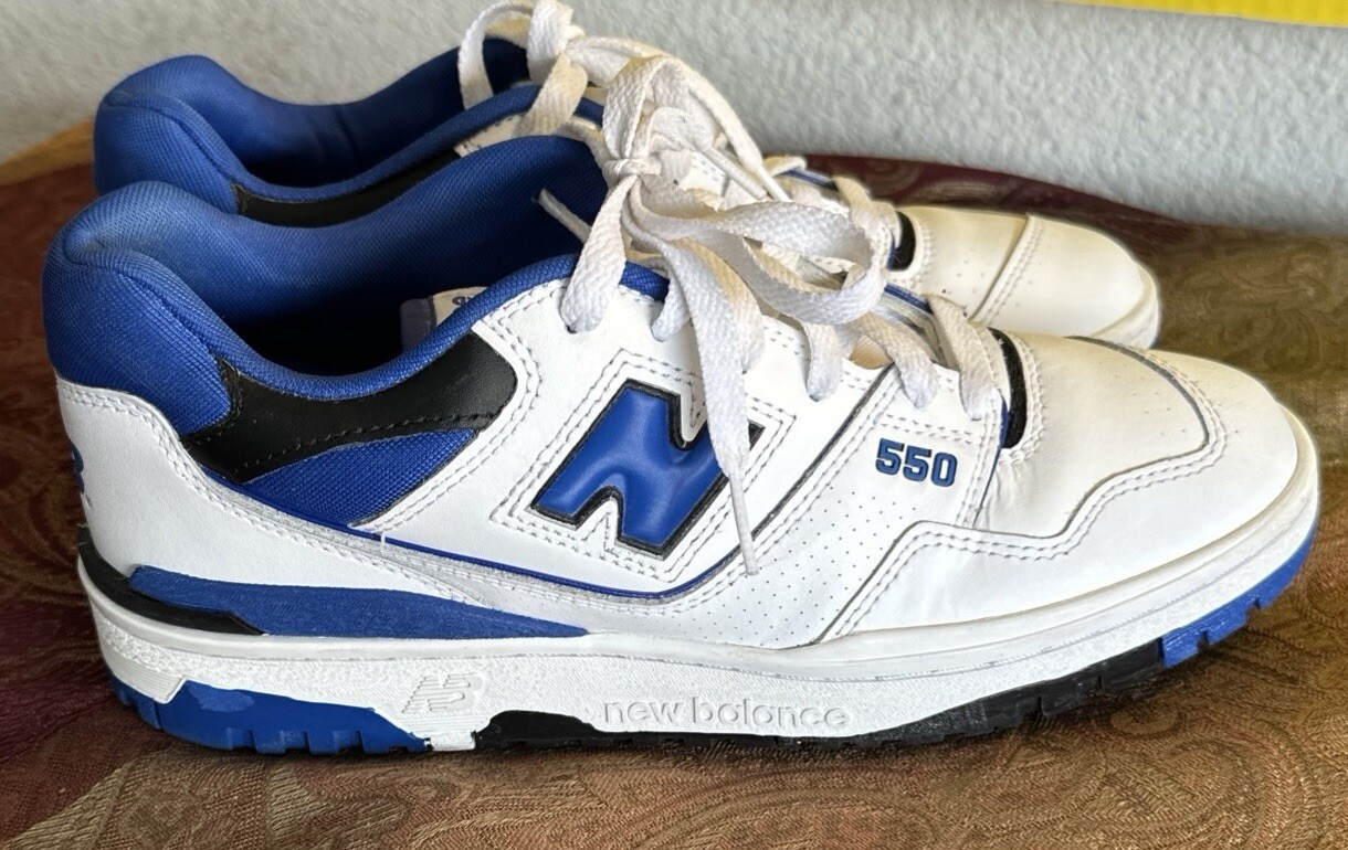 Size: 8.5 - New Balance 550 White Team Royal BB550SN1￼Women’s