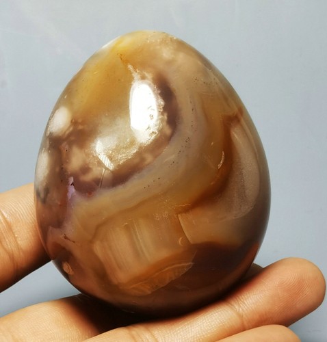 Copo de Nieve Natural Flor de Cerezo Ágata Cristal Esfera Huevo Reiki Piedra Curación - Imagen 10 de 12