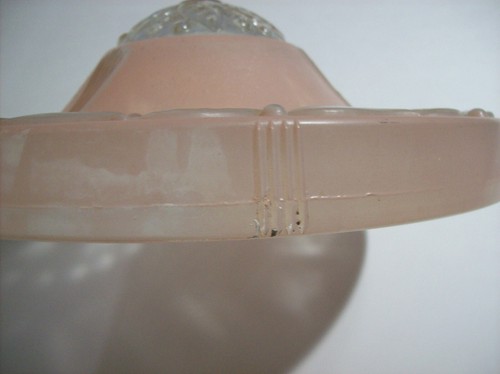 Paralume vintage a catena 3 fori ROSA smerigliato, metà secolo - Foto 21 di 22