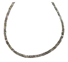 Color Change Garnet Necklace Solid Strand Spessertine 18 19 Inch Olive Dainty