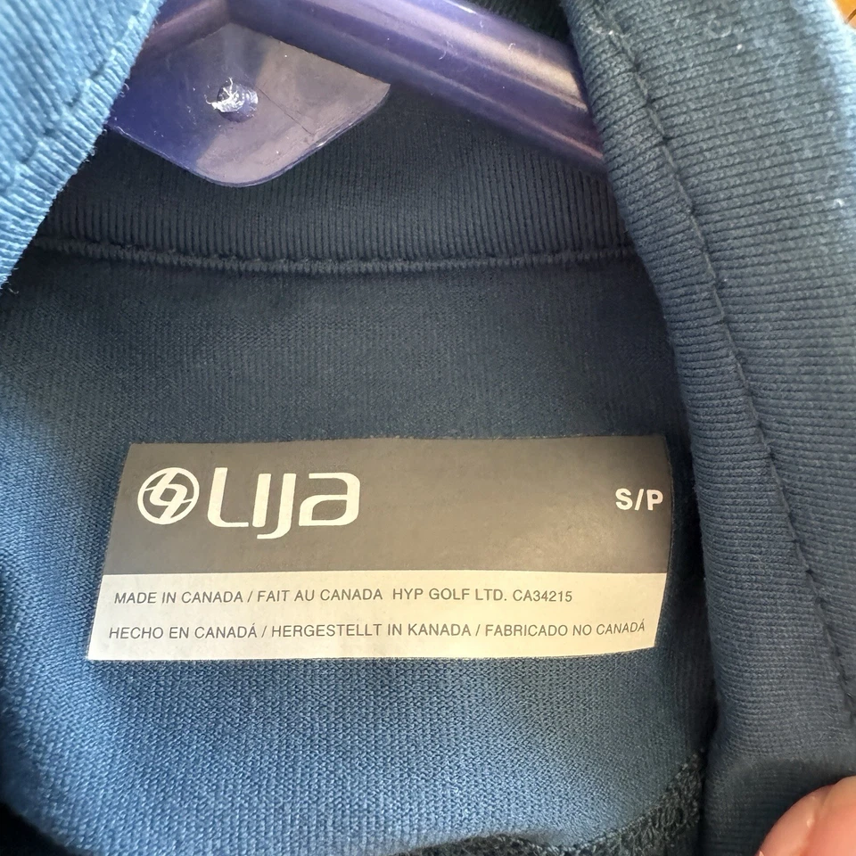 Jaqueta Lija com zíper tamanho pequeno manga longa azul tênis de corrida bolsos superiores - Imagem 3 de 4