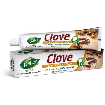 Dabur Herb'l Clove Cavity Protection Toothpaste - 200g | No added Fluoride