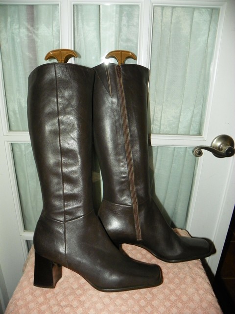 nine west square toe boots