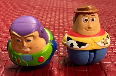 Disney Mattel Toy Story Zing Ems Lot of 2 Buzz Lightyear Woody 1.5'' 2012