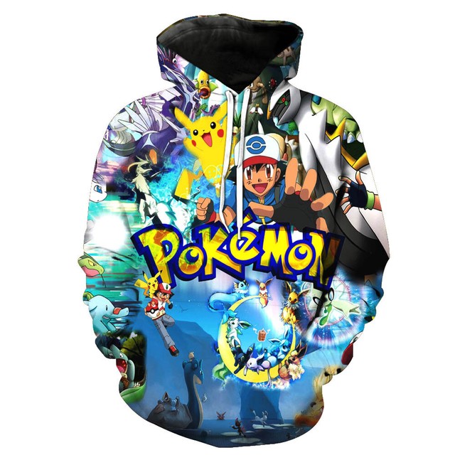 1285 Unsex Hoodie Pocket Pullover long sleeve Hoodies Coat Cartoon