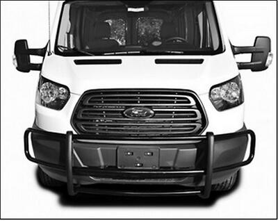 TrailFX Grille Guard - Powder Coated Gloss Black Steel W/Brush Guard W/O Skid Pl