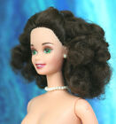Nude Brunette Curly Hair Barbie Doll TnT Superstar Green eyes Dbox4 Ooak