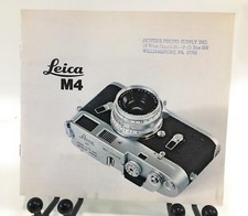 Vintage Leica Leitz M4 Camera Photography Catalog Brochure Bodies Lenses