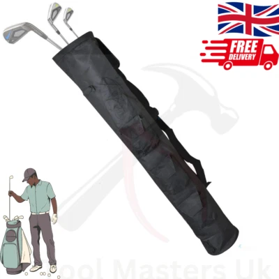 TOOLS MASTERS UK Vielseitige leichte 34" faltbare Golf-Tragetasche mit 3 Taschen, gepolsterter Gurt