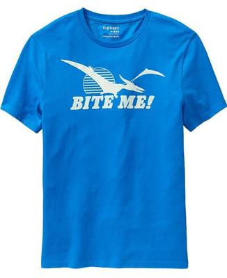NWT Old Navy Men's Bite Me Teradactyl Graphic T-Shirt L NEW